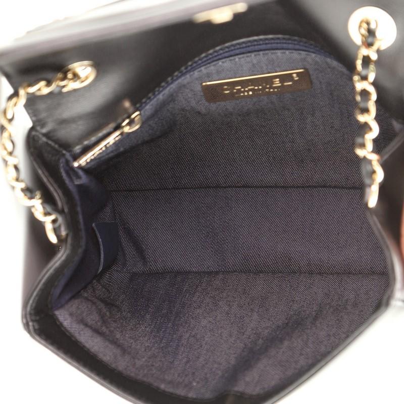 Black Chanel CC Mania Flap Bag Lambskin Small