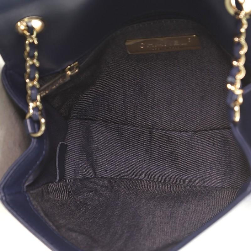 Black Chanel  CC Mania Flap Bag Lambskin Small