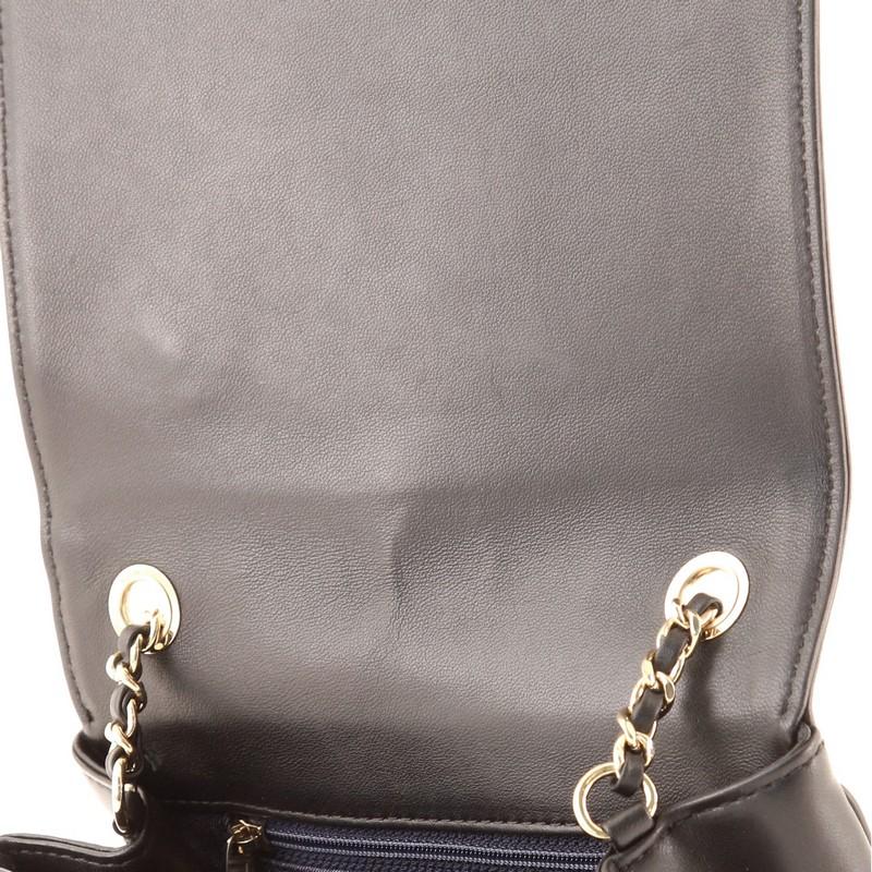 Black Chanel CC Mania Flap Bag Lambskin Small