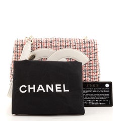 Chanel CC Mania Flap Bag Tweed with Lambskin Small