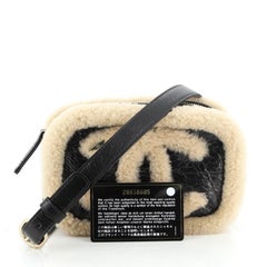 Chanel CC Mania Waist Bag Shearling and Shiny Crumpled Sheepskin Small