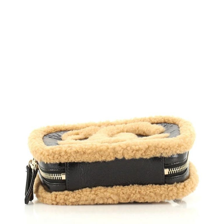 Chanel CC Mania Waist Bag Shearling and Shiny Crumpled Sheepskin Small at  1stDibs