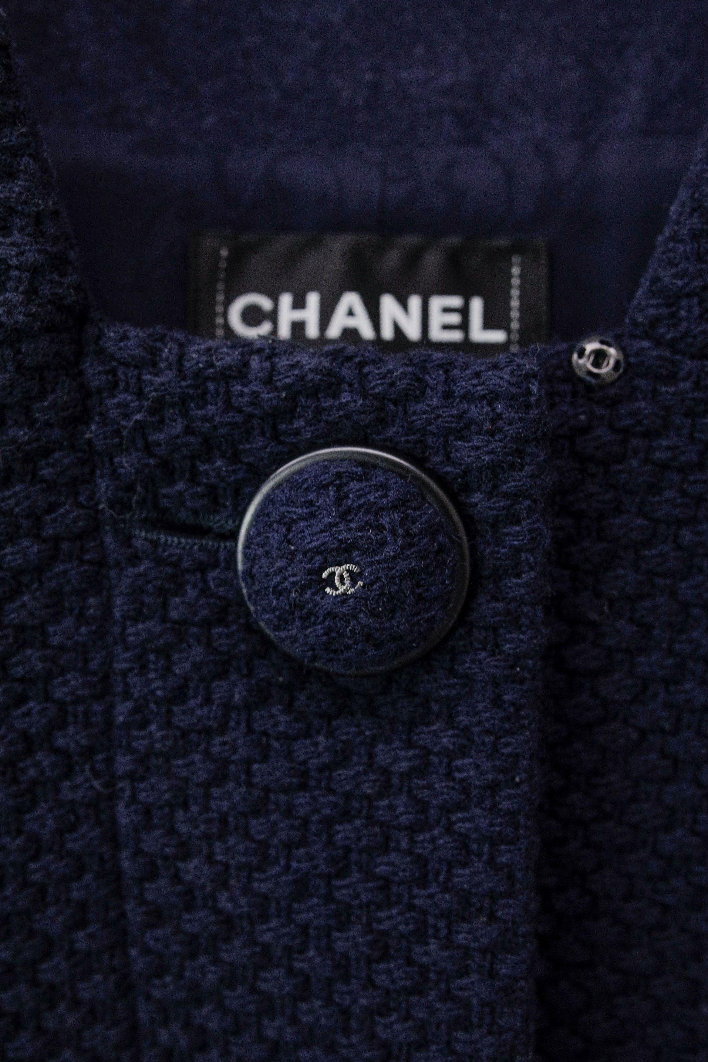 Women's or Men's Chanel CC Massive Buttons Tweed Jacket  For Sale