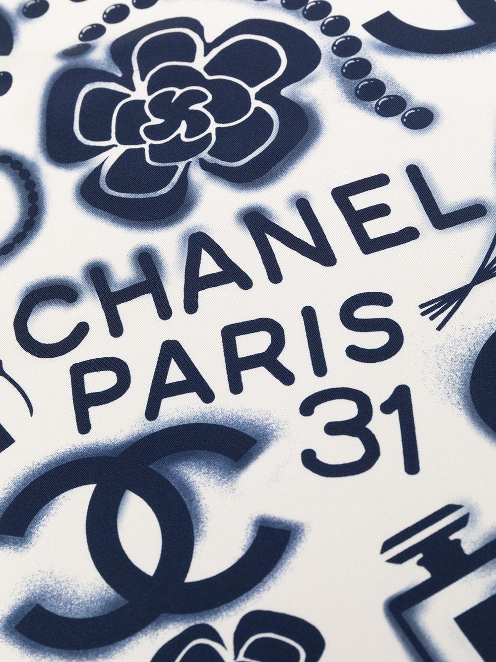 chanel print scarf