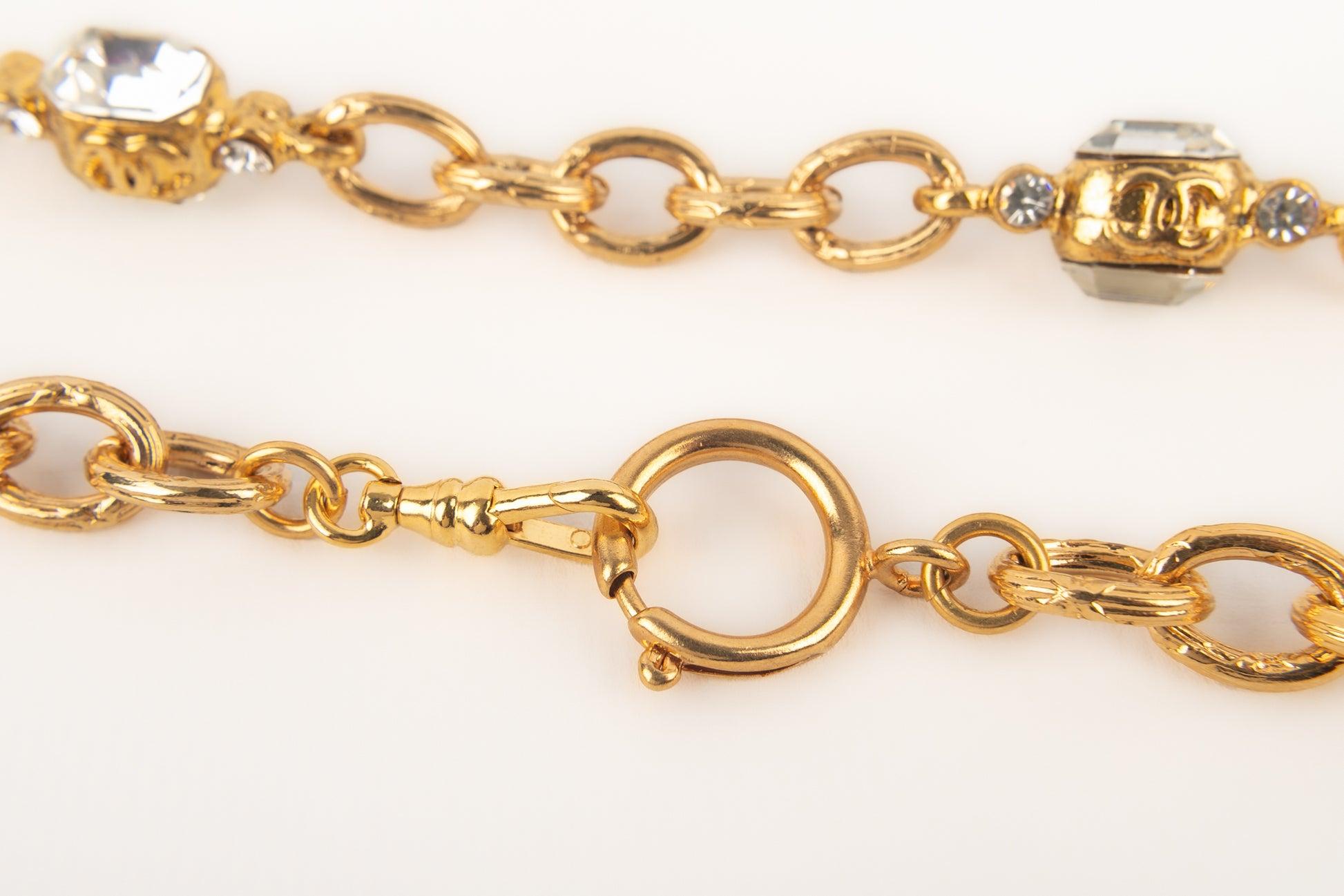 Chanel CC Necklace with Rhinestones, 2008 For Sale 3