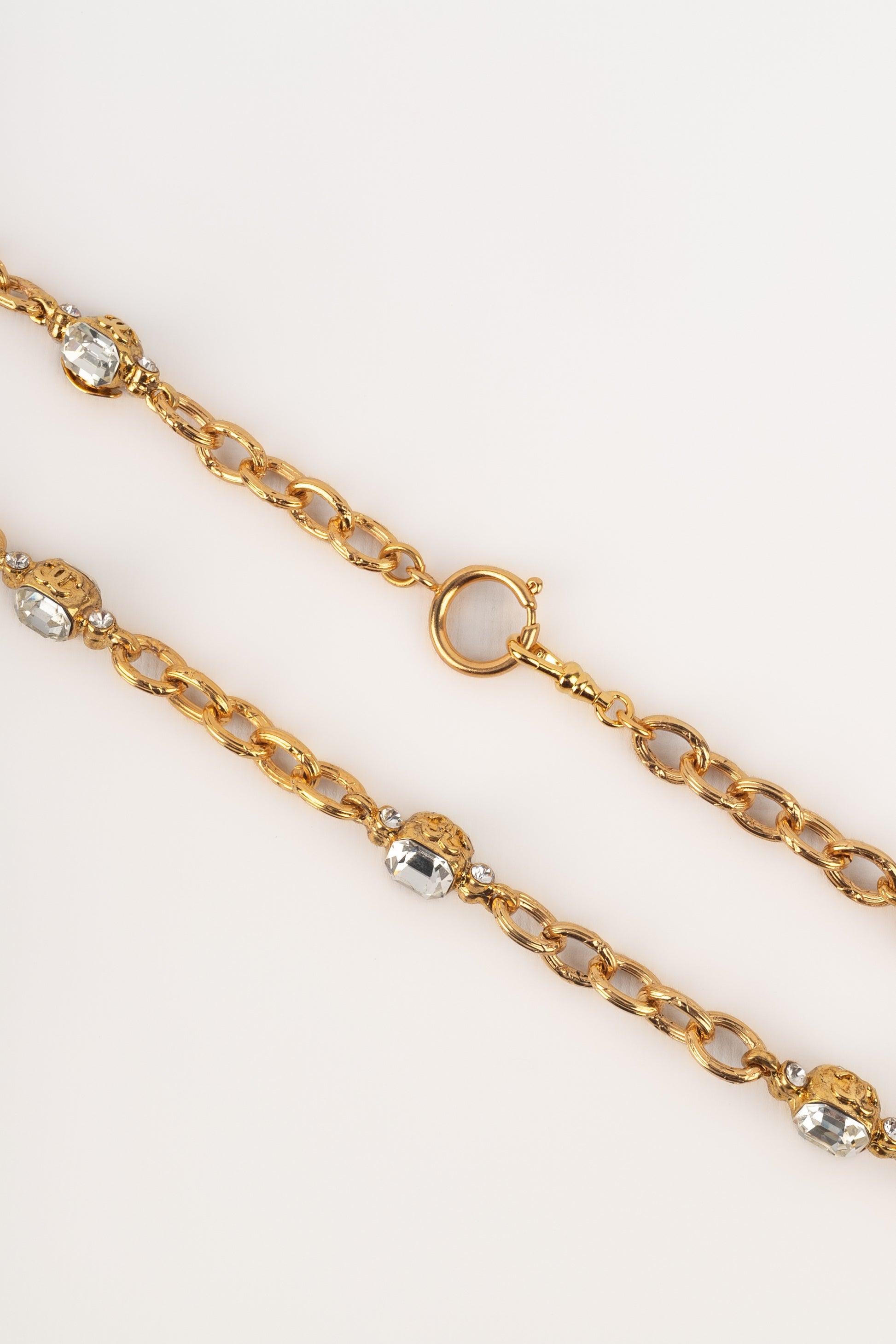 Chanel CC Necklace with Rhinestones, 2008 For Sale 4