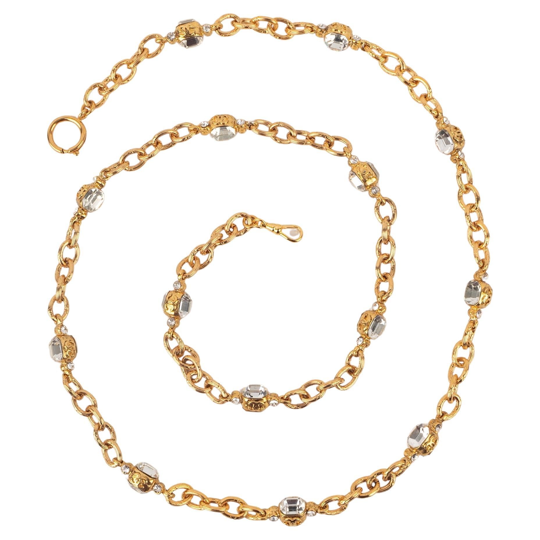 Chanel CC Necklace with Rhinestones, 2008