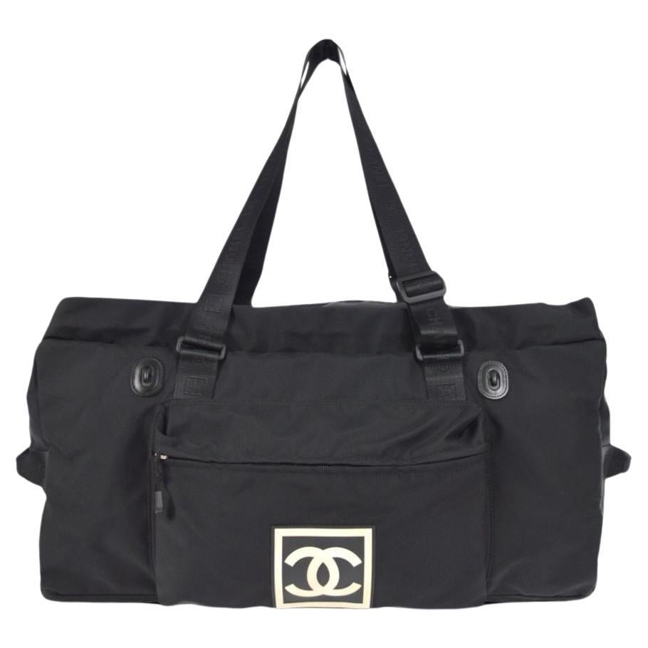 Chanel CC Nylon Sport Duffel Keep-all Carry On Work Gym Travel Large Tote  Bag For Sale at 1stDibs