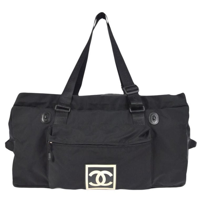 Chanel Black Nylon CC Sport Ligne Duffle Bag Chanel