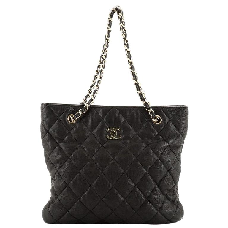 Chanel CC Open Chain Tote Quilted Calfskin Medium