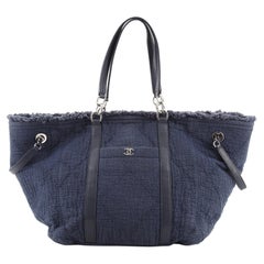 Chanel CC Open Tote Fringe Quilted Canvas Medium