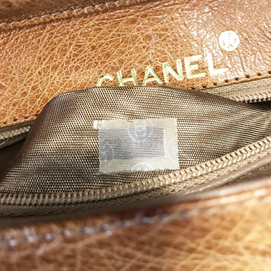 Chanel “CC” Ostrich Shoulder Chain Bag (Vintage 1992) 6