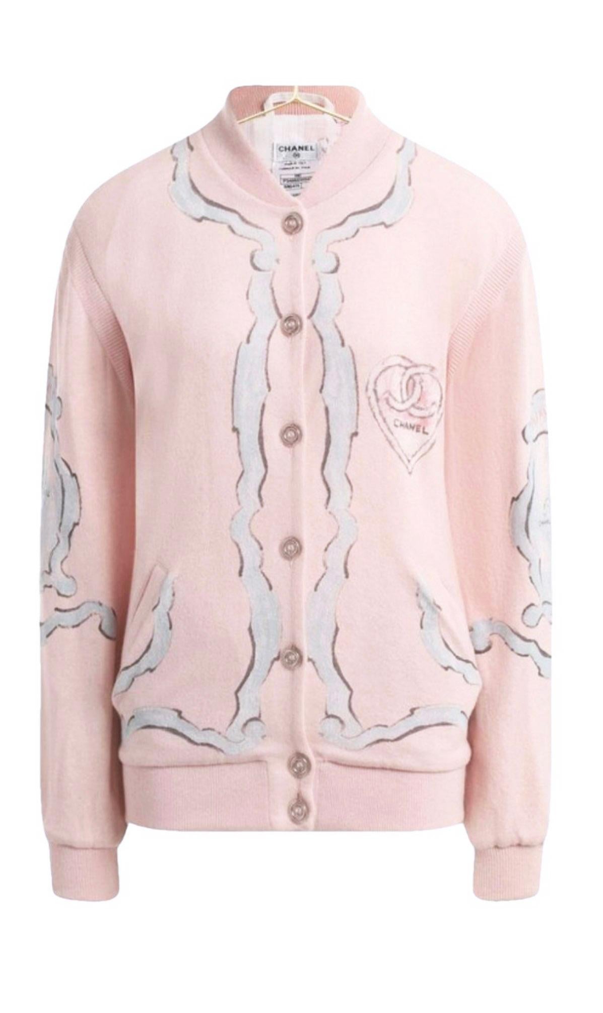 Beige Chanel CC Pairs / Miami Runway Cashmere Bomber Jacket