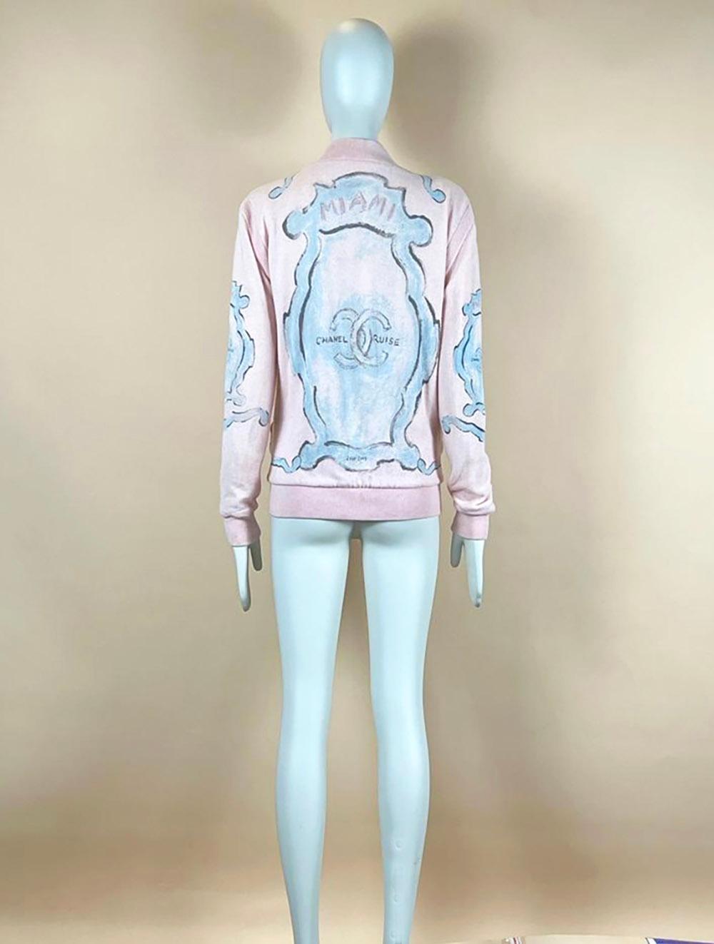 Chanel CC Pairs / Miami Runway Cashmere Bomber Jacket  For Sale 3