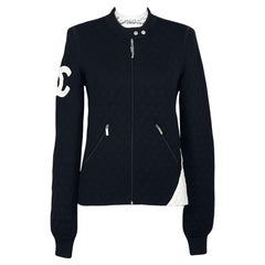 Chanel Rare CC Patch Quilted Bomber Jacket