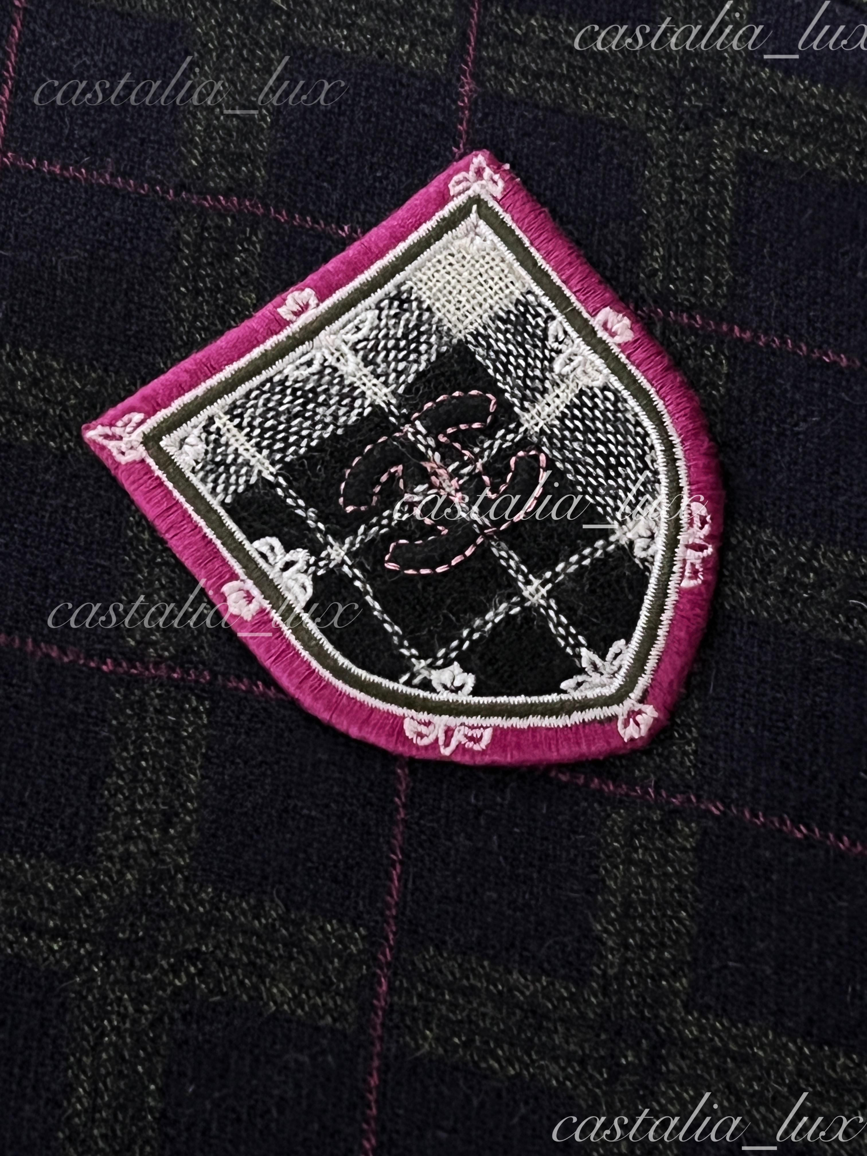 Chanel CC Patch Tartan Cashmere Dress 2