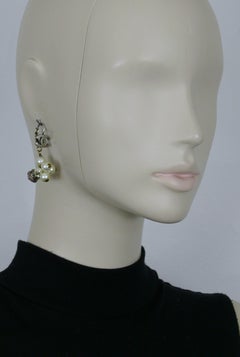 CHANEL CC Pearl Cluster Keeper Earrings, Fall 2004