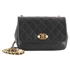 Chanel CC Perlen Section Kette Klappentasche aus gestepptem Kalbsleder