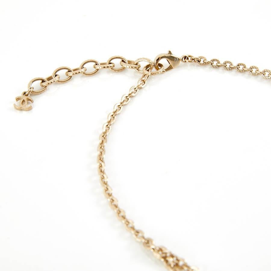 Chanel CC  Pearl Transparent Resin Gold Toned Long Necklace 1