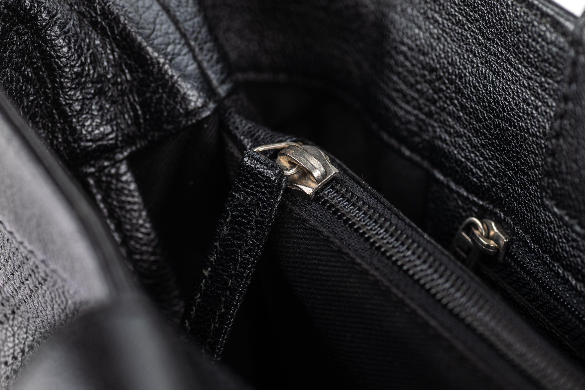 Chanel CC Perforated Leather Black Tote For Sale 6