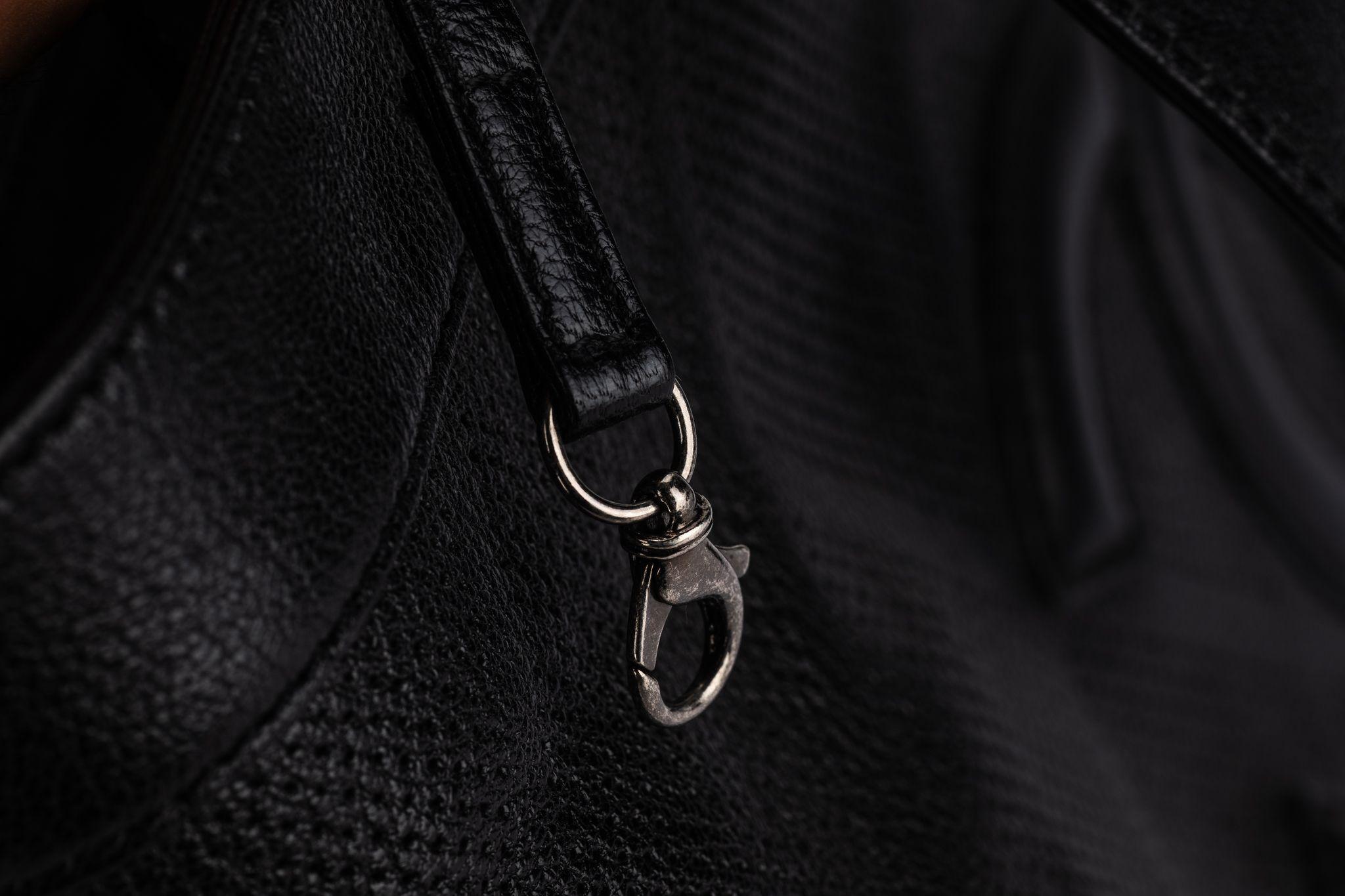Chanel CC Perforated Leather Black Tote For Sale 7