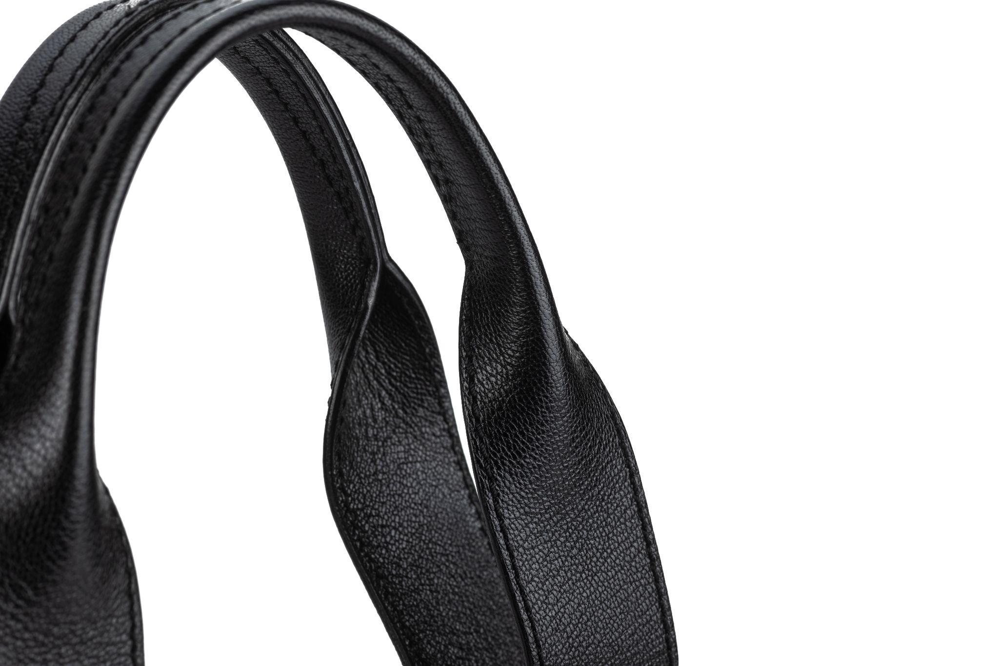 Chanel CC Perforated Leather Black Tote For Sale 5