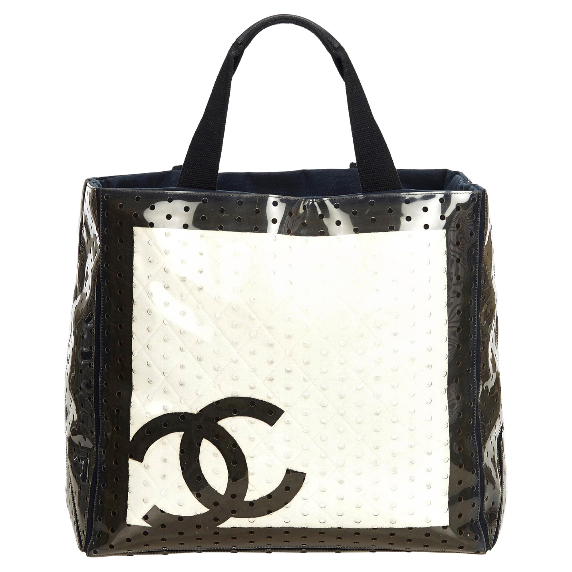 Chanel CC Perforated Vinyl Tote Bag