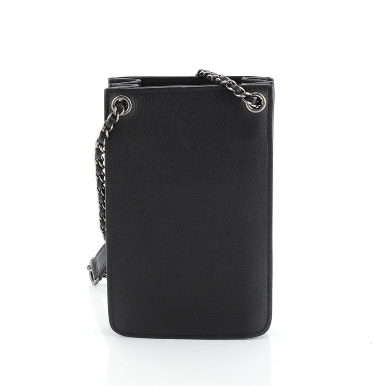 Chanel CC Phone Holder Crossbody Bag Calfskin at 1stDibs