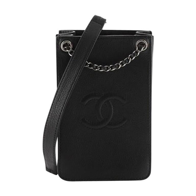 Chanel CC Phone Holder Crossbody Bag Calfskin at 1stDibs
