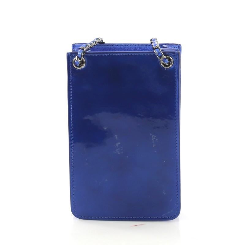 Purple Chanel CC Phone Holder Crossbody Bag Patent