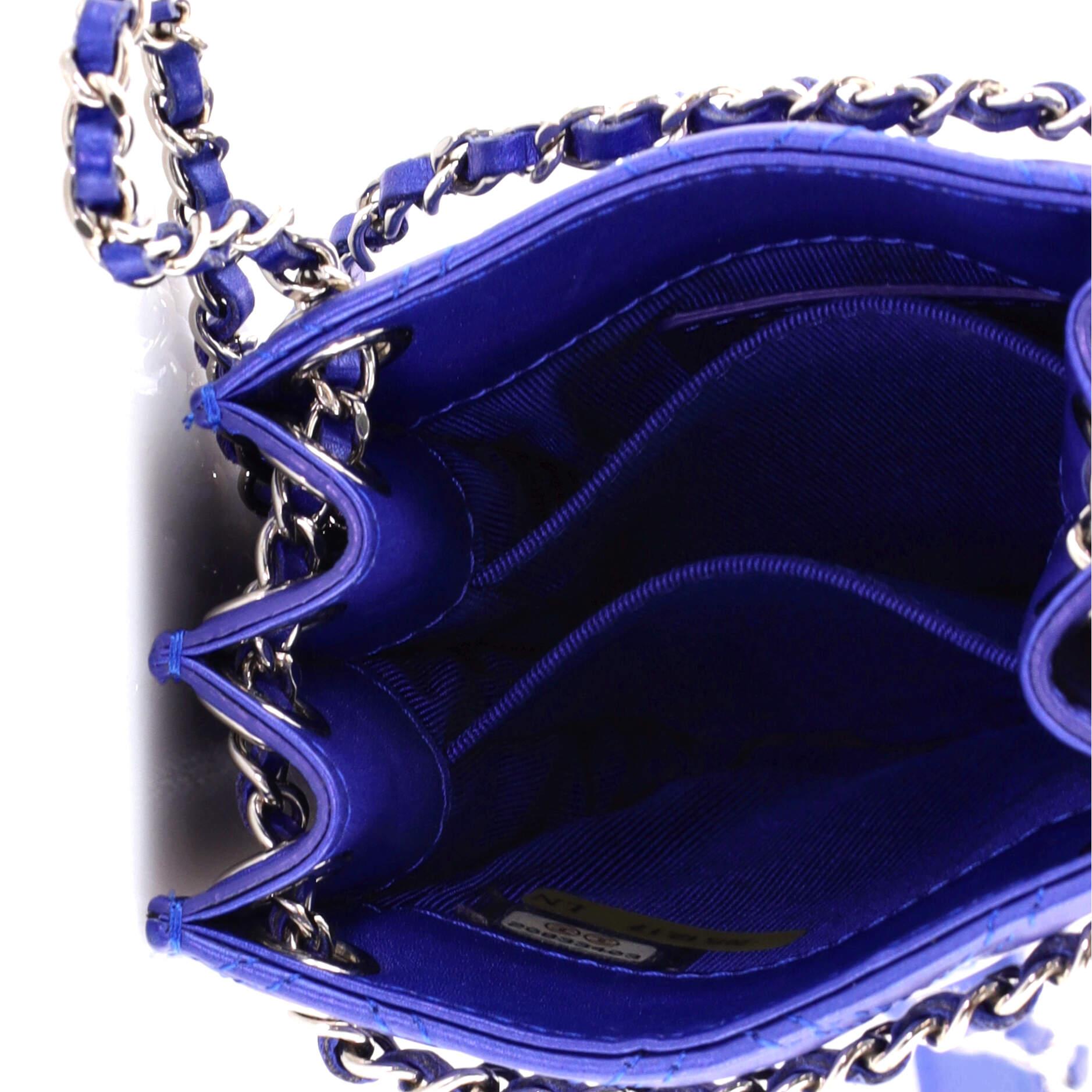 Purple Chanel CC Phone Holder Crossbody Bag Quilted Calfskin