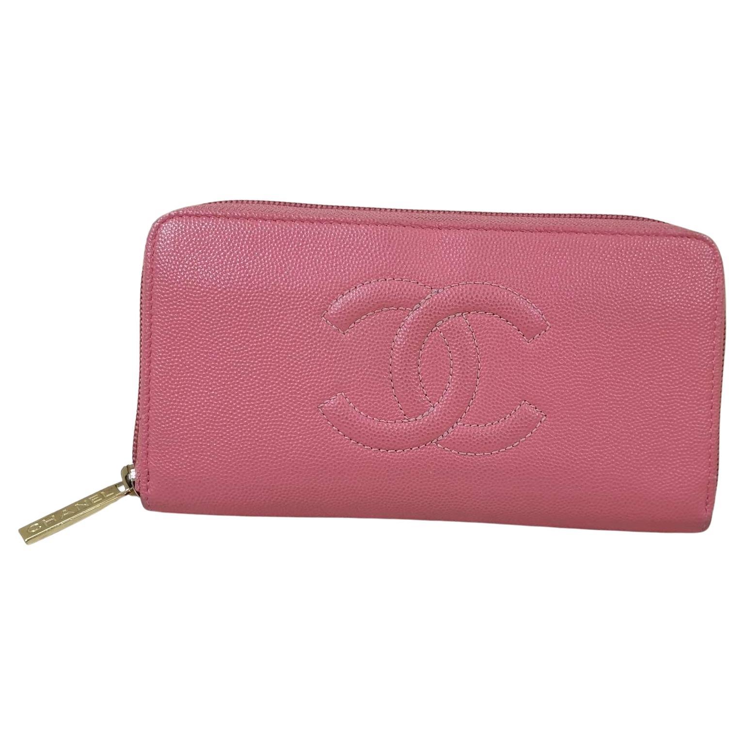 Pink Chanel Wallet - 44 For Sale on 1stDibs  chanel black wallet with pink  interior, pink chanel card holder, chanel pink wallet