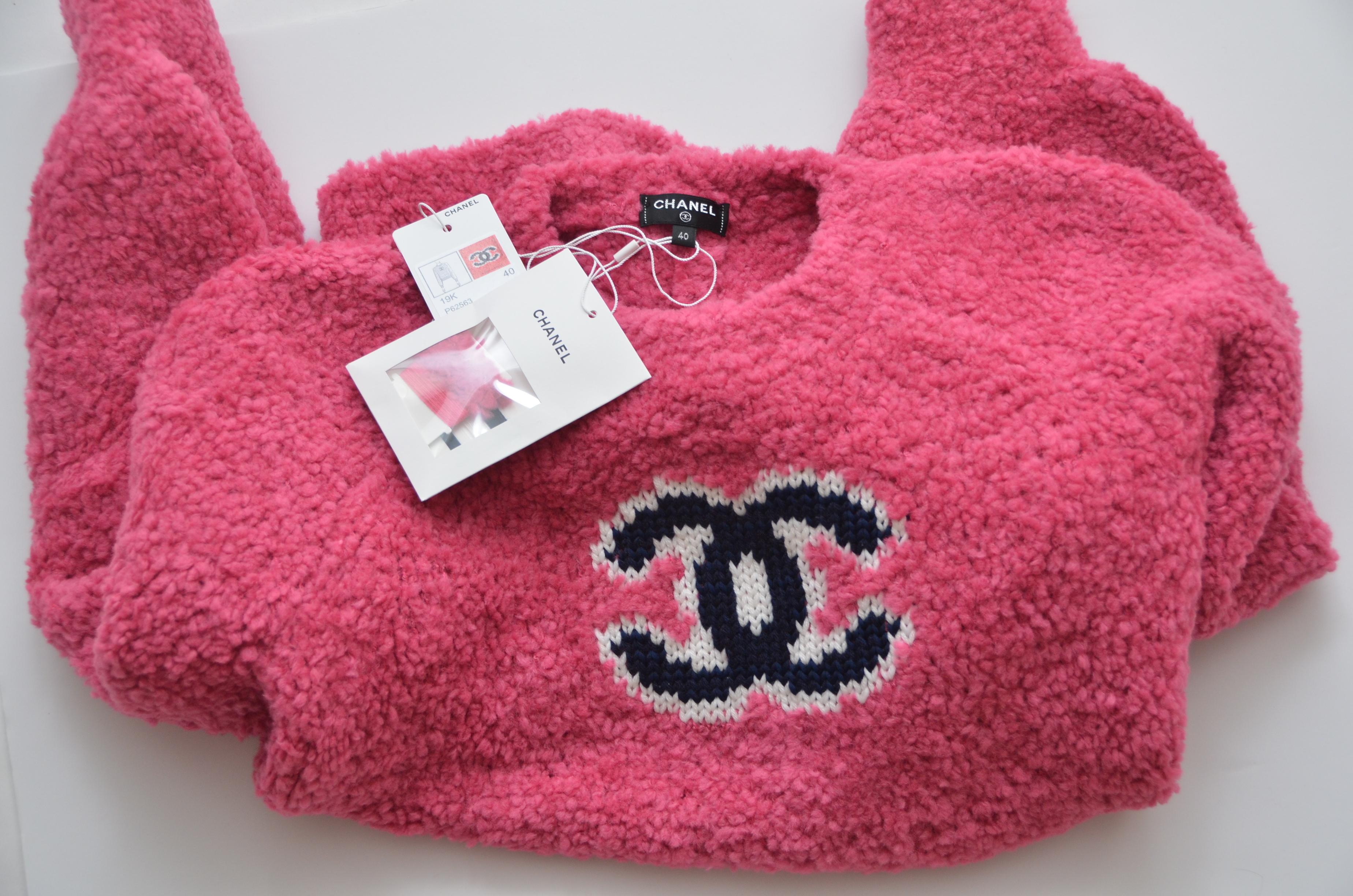 pink chanel sweater