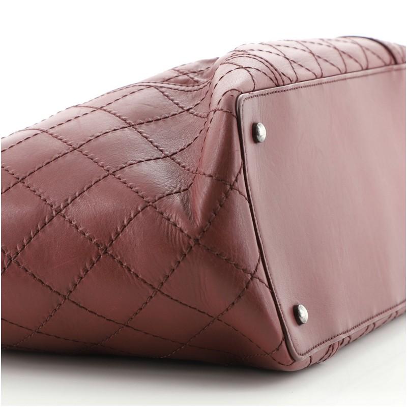Chanel CC Tasche mit Reißverschluss und Kette Tote aus genähtem Kalbsleder Medium 1