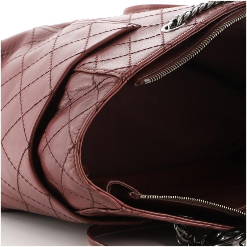 Chanel CC Tasche mit Reißverschluss und Kette Tote aus genähtem Kalbsleder Medium 2
