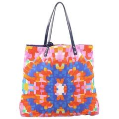 Chanel CC Printed Nylon Medium Tote Bag