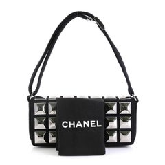 Chanel CC Pyramid Stud Flap Bag Embellished Jersey