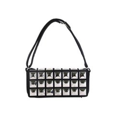 Chanel CC Pyramid Stud Flap Bag Embellished Jersey