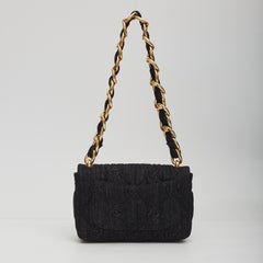 Chanel CC Quilted Black Denim Medium Flap Bag (2022)