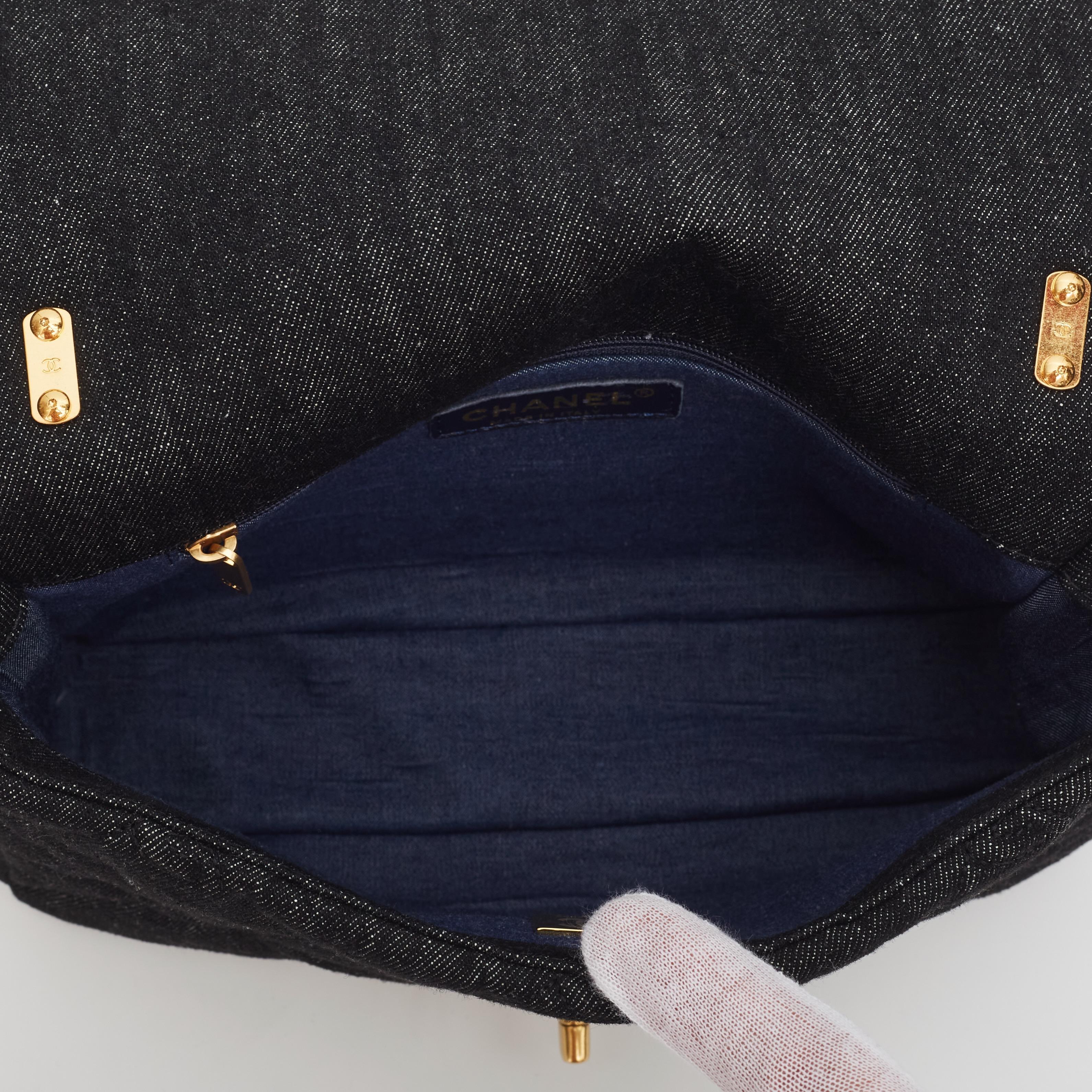 Chanel CC Quilted Black Denim Medium Flap Bag (2022) 1