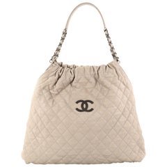 Chanel CC Quilted Caviar Large Elastic Shoulder Bag