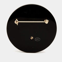 Chanel CC Resin Faux Pearl Gold Tone Brooch