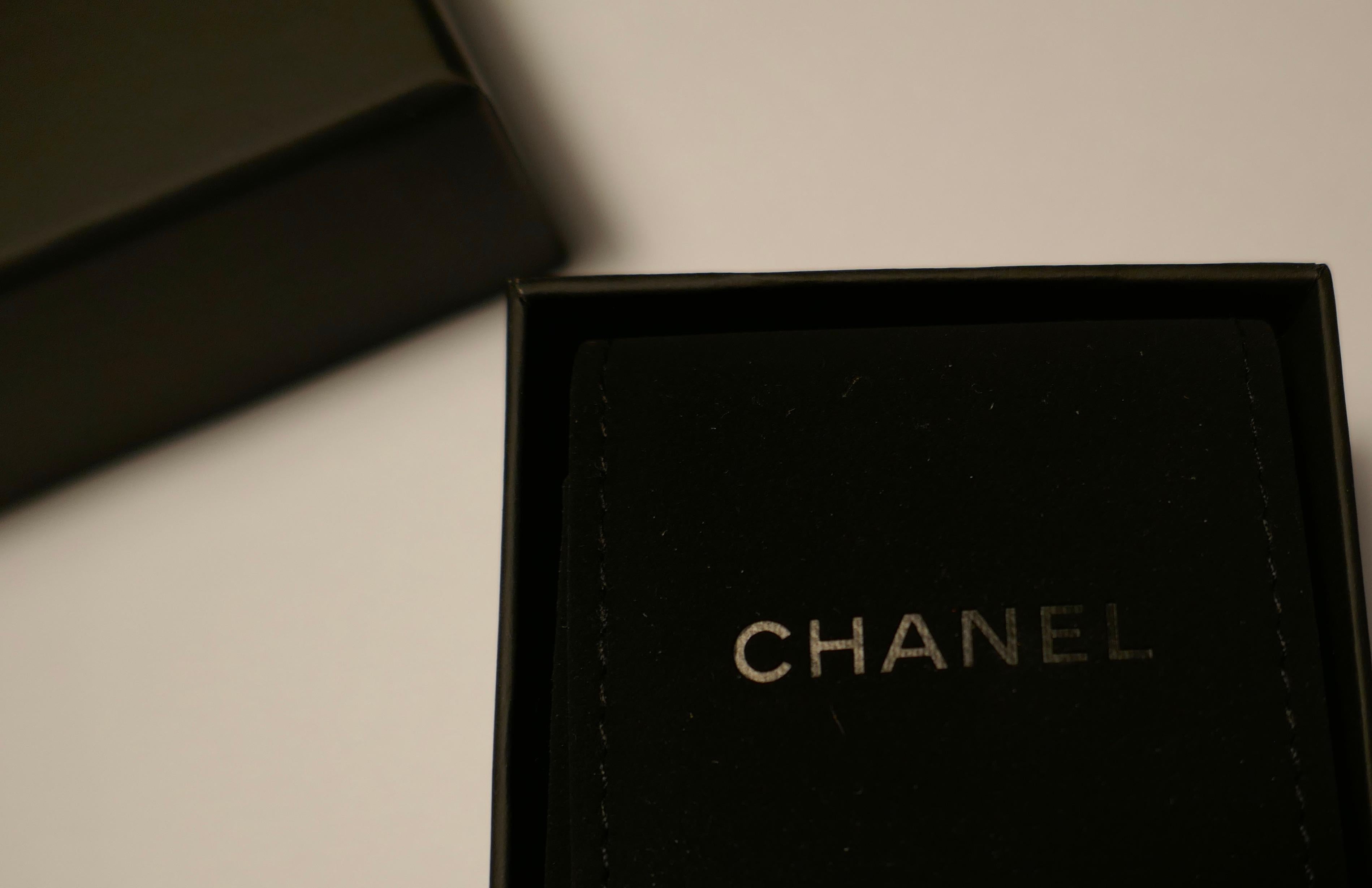 Chanel CC Rhinestone Crystal Earrings with Large Pearl Pendant Drop 1