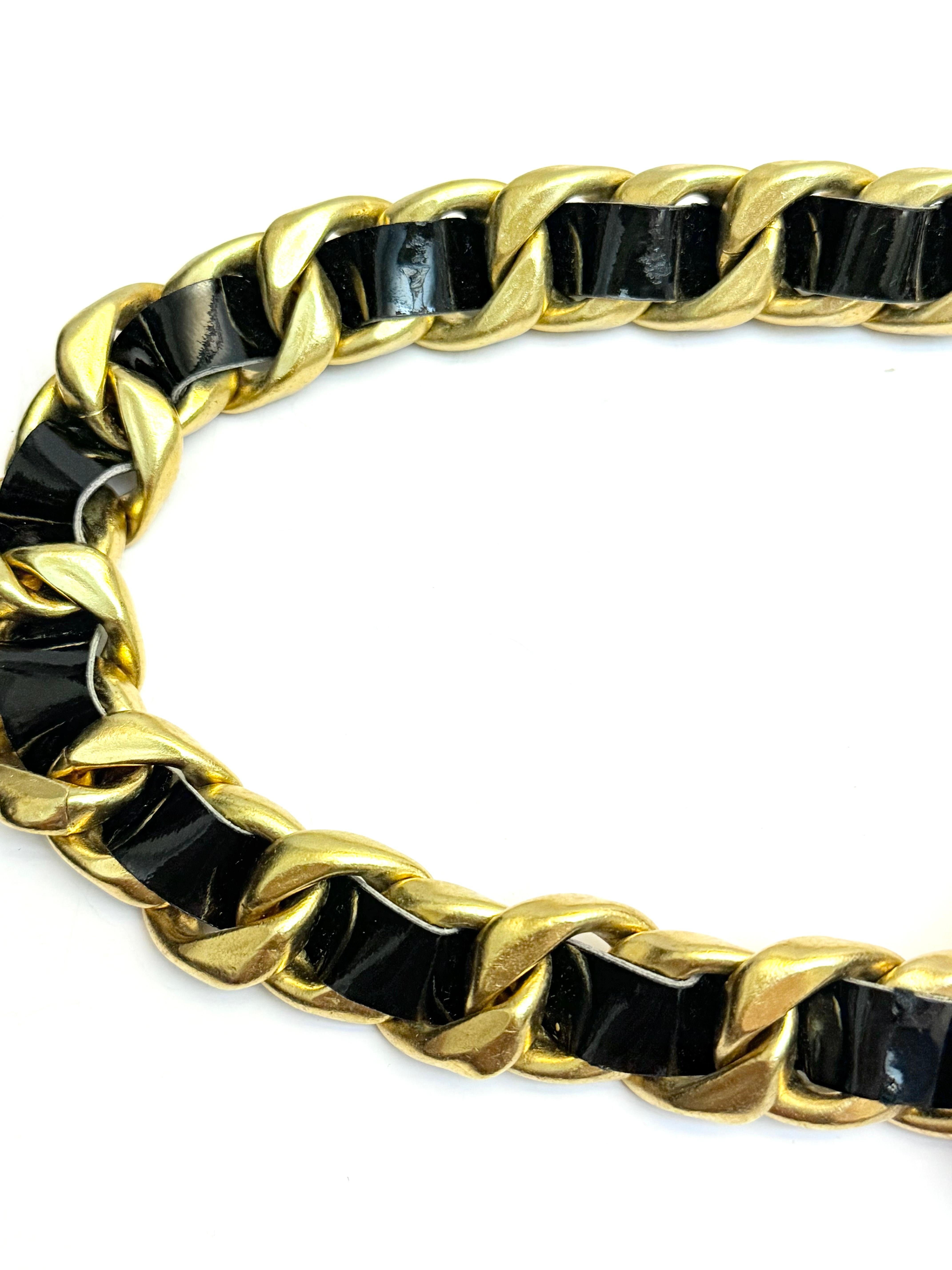 Women's Chanel CC rhinestone gold chain belt For Sale