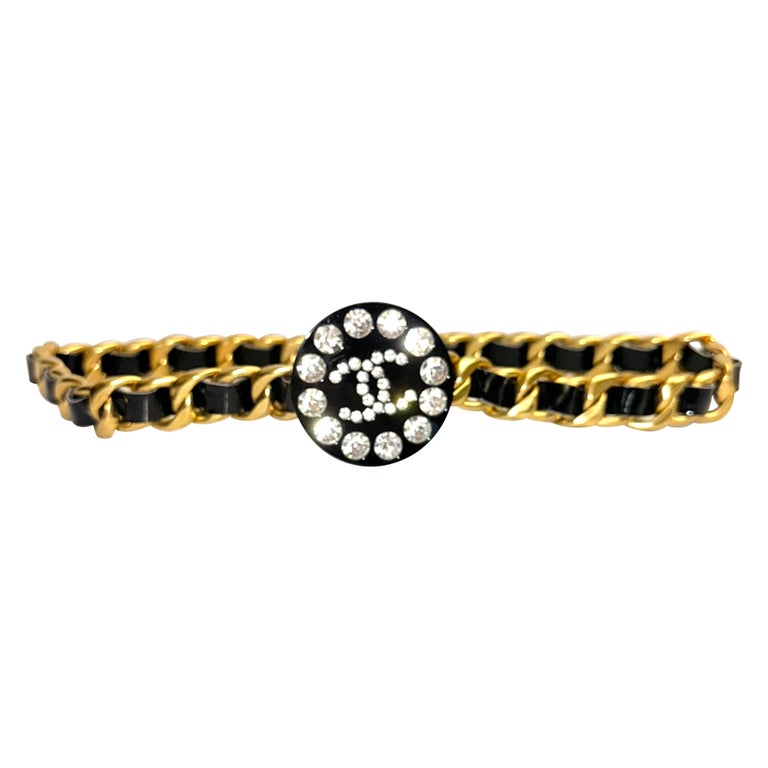 Chanel CC rhinestone gold chain belt For Sale at 1stDibs display picture 2