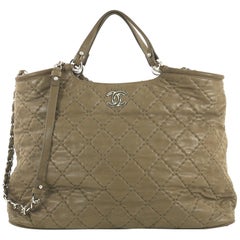 Chanel CC Sea Hit Tote Quilted Iridescent Calfskin Large