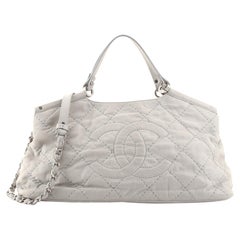Chanel CC Sea Hit Tote Quilted Iridescent Calfskin Small