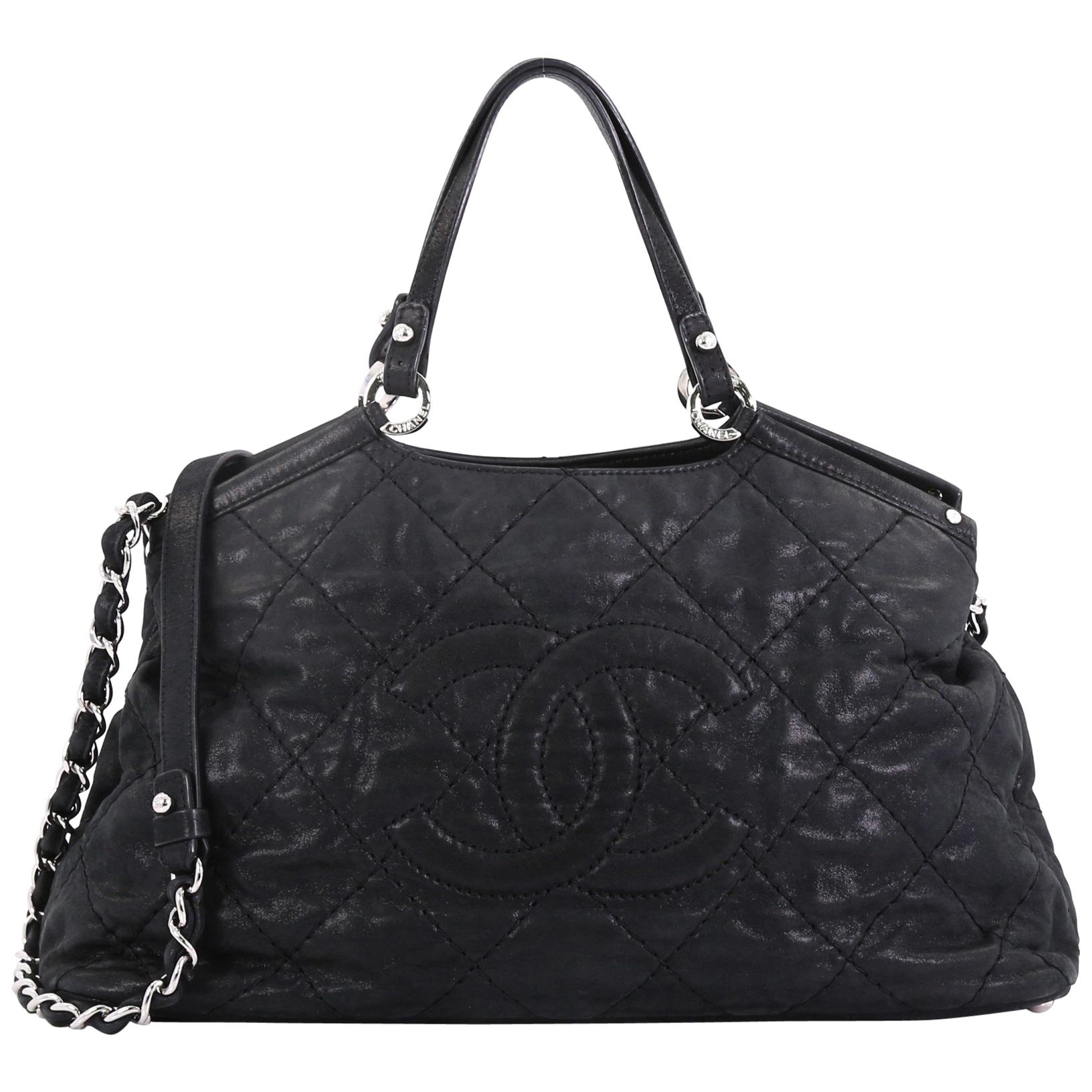 Chanel CC Sea Hit Tote Quilted Iridescent Calfskin Small