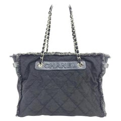 Sac à main Chanel CC bleu moyen