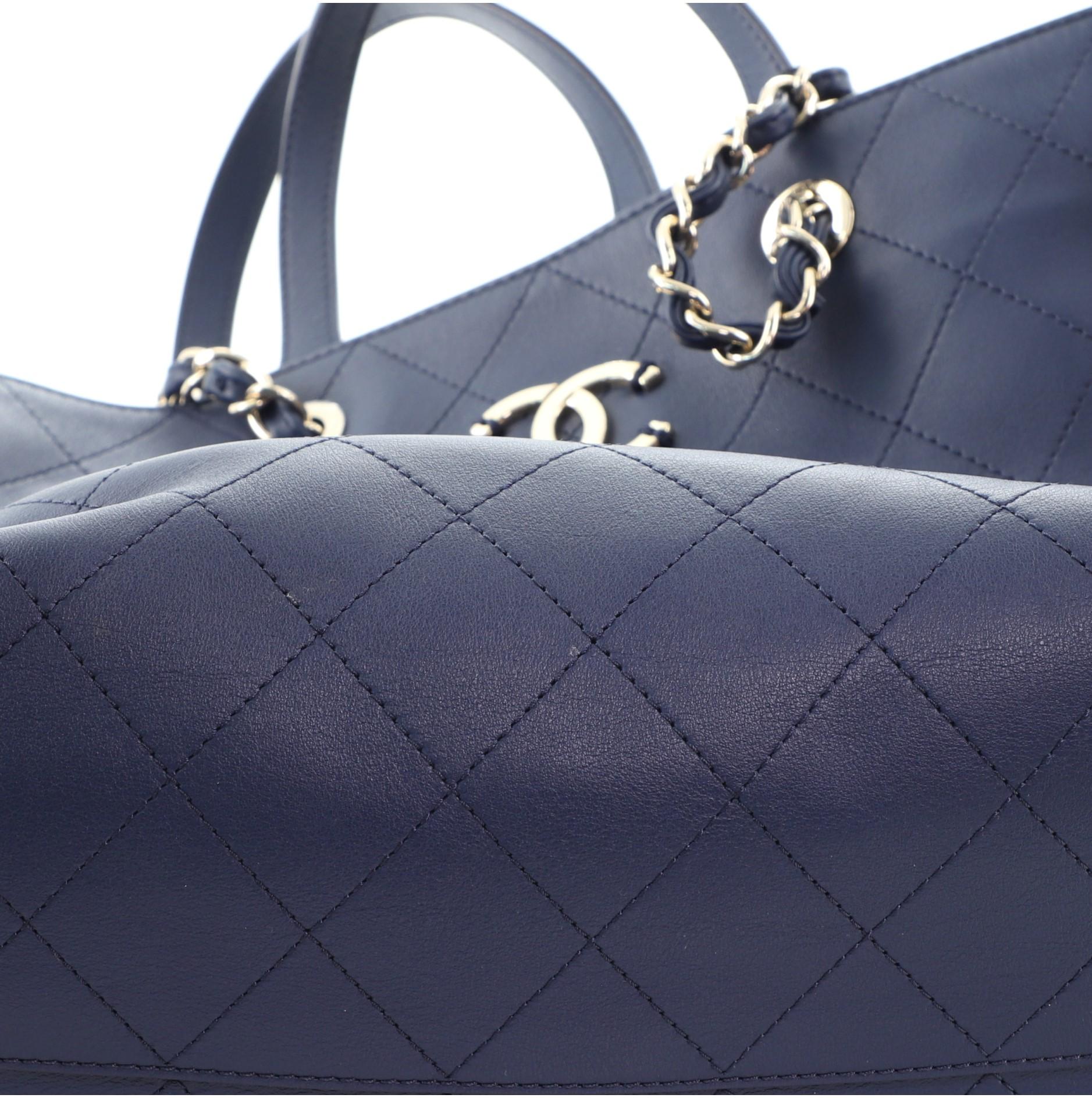Chanel CC Shopping Tote Stitched Calfskin Large 4